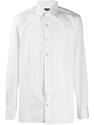 Tom Ford pleated bib shirt - men - Cotton - 45 - White