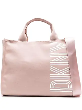 DKNY Logo Print Tote Bag in Brown