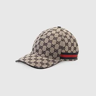 $300 Gucci Monogram Classic Logo Canvas Stripe Baseball Cap Hat Adjustable  SZ S-L - Lust4Labels