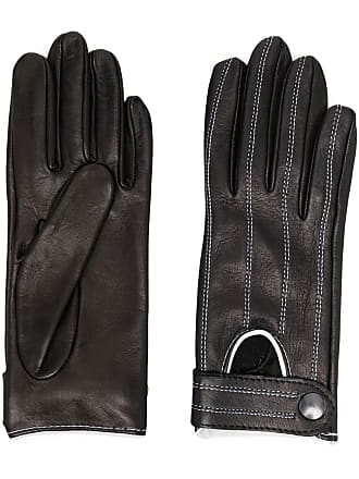 Louis Vuitton Tweed-Paneled Suede Gloves