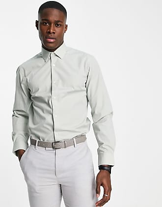 Heren Kleding voor voor Overhemden voor Casual en nette overhemden French Connection Effen Slim-fit Poplin Overhemd in het Blauw voor heren 