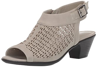 Easy Street Womens Jill Dress Casual Sandal with Cutouts Heeled, Grey 7.5 2W US