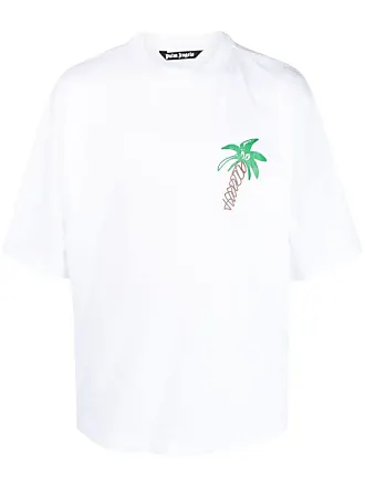 Palm Angels Logo-Tape Cotton T-shirt White