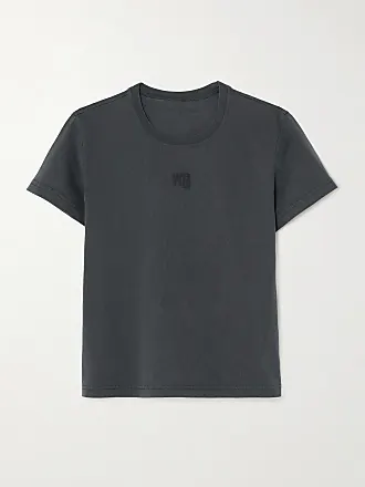 NWT Alexander Wang Logo Embroidery Sweatshirt Bra Cropped Top Grey