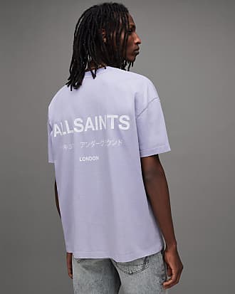 AllSaints Harding Oversized Ramskull Crew T-Shirt Black