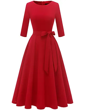 Elegant Dark Red Dress for a Memorable Christmas Party