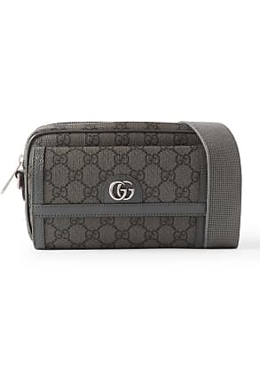 GUCCI Ophidia Leather-Trimmed Logo-Jacquard Coated-Canvas Wash Bag for Men