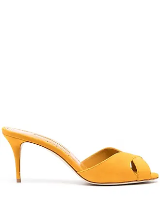 Manolo Blahnik Fersen 105mm suede sandals - Yellow