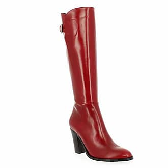 bottes femme rouge cuir