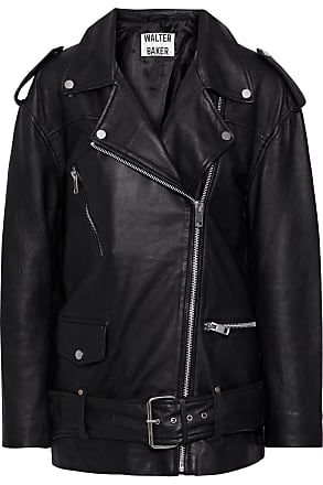 YUNY Womens Baggy Turn Down Collar Oblique Zipper Motorcycle Pu Leather Jacket Black 2XL