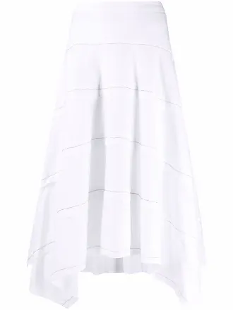 Peserico appliqué-detail organza skirt - White
