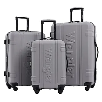 Wrangler 3-Pc Dark Sage Hardside Embossed Vertical Luggage w/360° Spinner Wheels