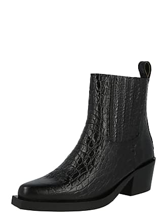 stiefelparadies Femme Bottillon Boots Chelsea doublé légère Semelle de Profil 106119 Noir
