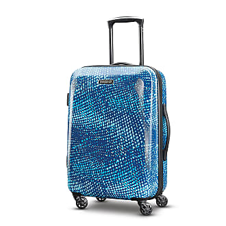 American Tourister American Tourister Moonlight Hardside Expandable Luggage, Blue Dots, Checked-Medium 24-Inch