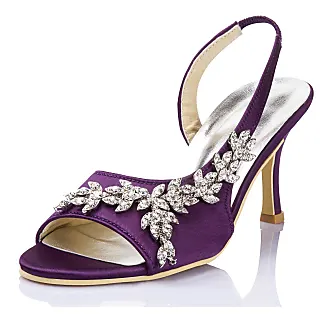 Purple wedding shoes cheap low heel uk