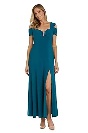 R&M Richards R&M RICHARDS Womens Turquoise Asymmetrical Overlay Sleeveless  Formal Dress 6