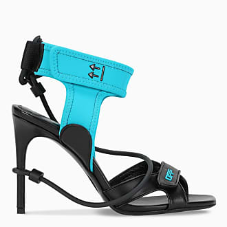 off white heels blue