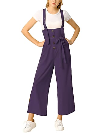 dark purple overalls