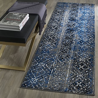 2'6 x 6' Silver SAFAVIEH Adirondack Collection ADR110A Distressed Non-Shedding Living Room Entryway Foyer Hallway Bedroom Runner Black 