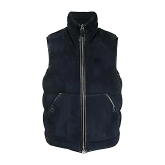 Gilet in camoscio color fango da Uomo