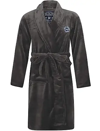 Dark Grey Fleece Supersoft Dressing Gown