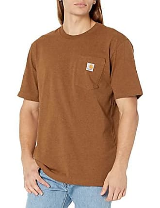 Herren Bekleidung T-Shirts Kurzarm T-Shirts Carhartt WIP Baumwolle T-Shirt mit Logo-Stickerei in Braun für Herren 