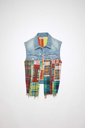 Feng Chen Wang Cut-Out Detail Denim Vest - Multicolour