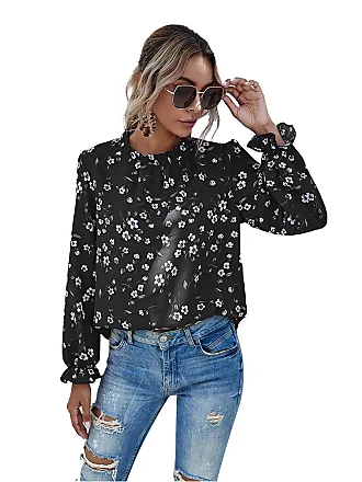 Long Sleeve Blouses from Floerns for Women in Black| Stylight