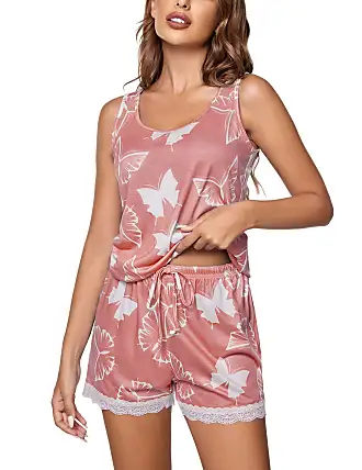  Ekouaer Pajamas Womens Cami Pajama Set Sleeveless