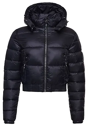 Superdry Fuji Embroidered Padded Jacket, Black at John Lewis