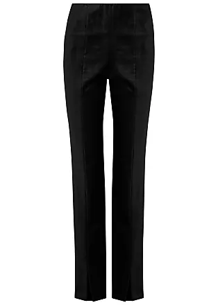 MINT VELVET Black Coated Skinny Trousers - Size Uk 8 Zipped Ankle Stretch  28x27 | eBay