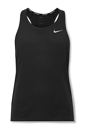 Nike Mens Dri-Fit Tank Top Sleeveless Athletic Workout Shirt Green Logo  Medium