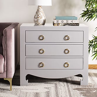 Safavieh Home Dion Grey and Gold 3-drawer Chest