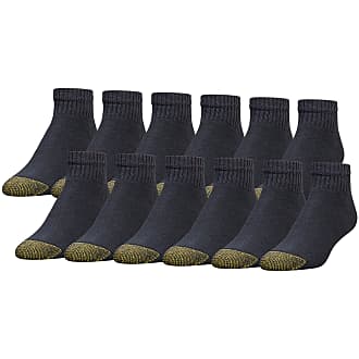 Gold Toe Mens 656p Cotton Quarter Athletic Socks, Multipairs, Black (12 Pairs), Shoe Size: 12-16