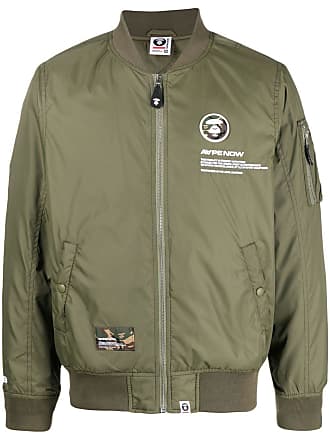 Men's Bomber Jacket in Solid Color Technical Fabric Green GIOSAL-G3002