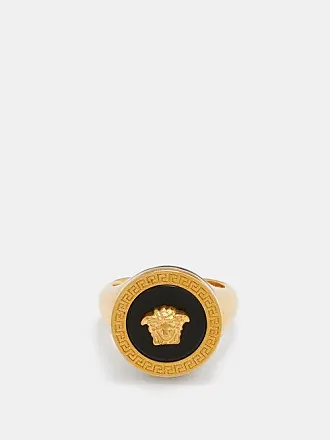 Versace Gold & Black Smalto Ring - ShopStyle Jewelry