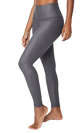 90 Degree By Reflex Cotton High Waist Ankle Length Compression Leggings  with Elastic Free Waistband