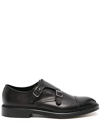 Hed Mayner buckle-detail leather monk shoes - Black