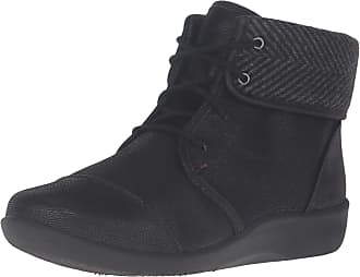 clarks black ankle boots sale
