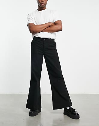Wide leg suit trousers in and black houdstooth check ASOS Herren Kleidung Hosen & Jeans Lange Hosen Weite Hosen 