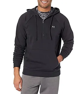 Under Armour Mens Rival Fleece Fitted Hoodie Large Black (001)/Onyx White