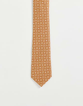 Shlax&Wing Tinta Unita Arancione Magra Cravatta da uomo Narrow 6cm Attività commerciale 