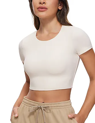 CRZ YOGA, Tops, Butterluxe Double Lined Cropped Long Sleeves Square Neck