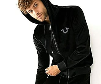 True Religion Men's Velour Zip Up Hoodie