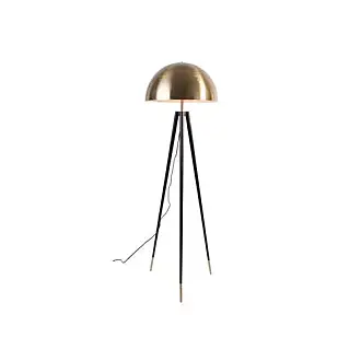 Lampadaire en métal doré 5 globes en verre H165