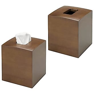 Tissue Box braun & Tücherbox Würfel HBT: 16,5x14x14 cm Taschentuchbox mit Schiebeboden Shabby 13x26,5x14,5cm Relaxdays Tücherbox Shabby braun quadratisch Taschentuchbox mit Schiebeboden