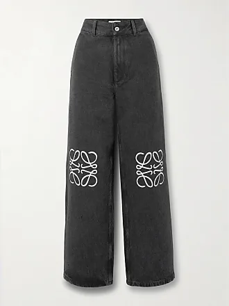 LOEWE Chain-embellished mid-rise straight-leg jeans