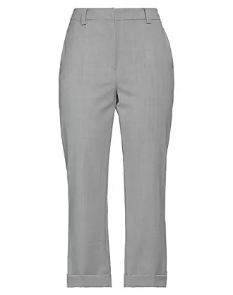 Patrizia Pepe Wide leg trousers with high waist in pinstripe