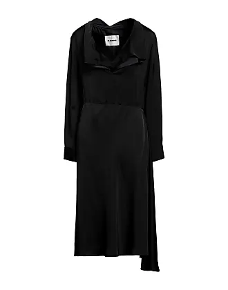 Jil Sander zip-up velvet shirtdress - Black