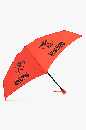 Womens Accessories Umbrellas Moschino Folding Umbrella With Decorative Handle in Red 